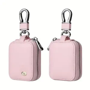 Earphone Protective Case with Keychain, 1pc PU Leather Wireless Earphone Protective Case, Earphone Headphones Protector Cover for AirPods 1/2/3/Pro/Pro 2, Headphone Storage