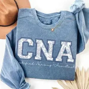 Colors CNA Sweatshirt CNA Gift Shirt Certified Nursing istant Crewneck Nurse Staff Nurses Week CNA blue floral toile varsity Cotton Menswear Tshirt, Hoodie and Sweatshirt Q Casual Classic