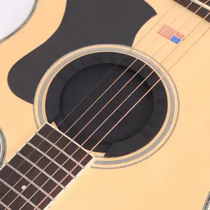 Black Acoustic Guitar Sound Hole Cover Silica gel Muffler Cover For Guitarist