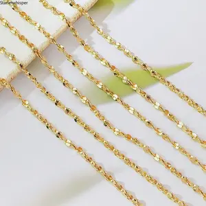 Gold Plated Wavy Link Chain Bracelet, Minimalist Punk Style Brass Bracelet for Women, Simple Edgy Design, Trendy Fashion Jewelry Lightweight & Stackable for Daily Wear, Street Style & Parties