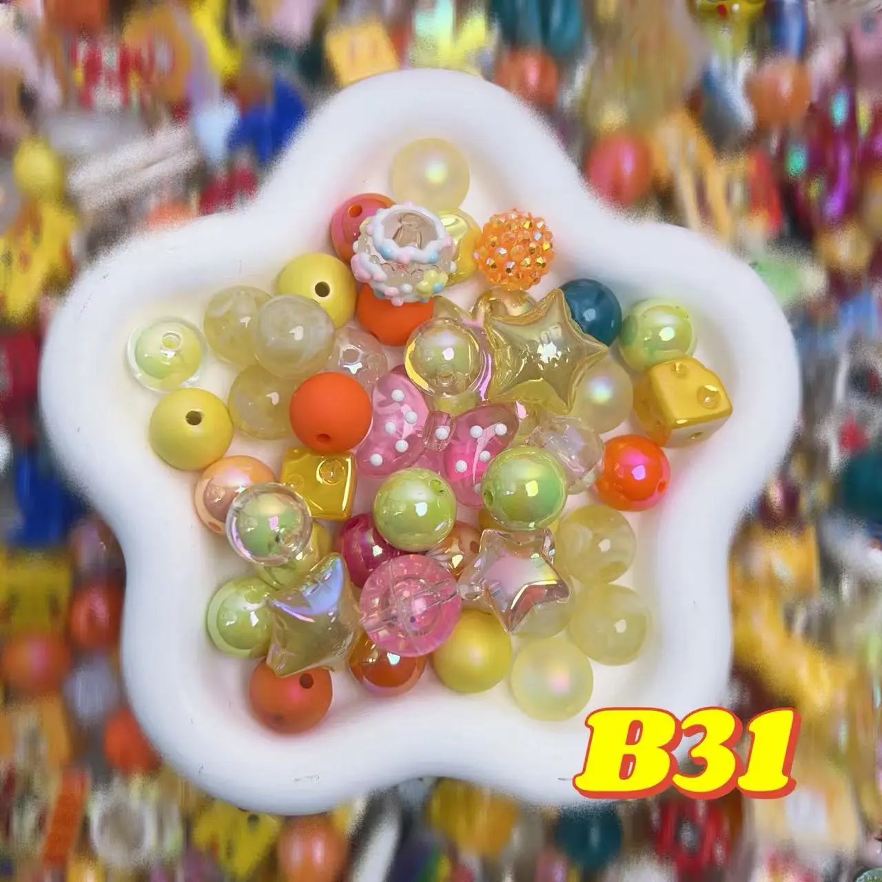 Rainbow-[B-series Beads Feast] Mega Discounts for All Kinds| Acrylic Beads for DIY Crafts| Mountain Top Packing