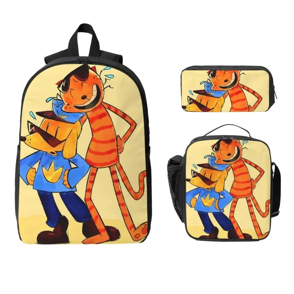 Dog Man Do Good Tour Backpack Mens Womens BookBag Shoulder Bags 3ps Insulated Lunch Bag Pencil Case