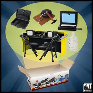 Commentator Table 13 Piece Accessory Set for WWE & AEW Wrestling Action Figures
