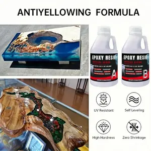 Transparent Epoxy Resin Kit, DIY Casting Material for Holiday Decor, River Table Top, Travel Mug, Mold Making, Art Painting (1:1 Ratio)