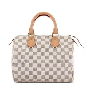 Pre-owned Louis Vuitton leather Shoulder Bags Speedy damier azur handbag