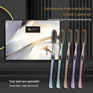 [Innovative long-head U-shaped toothbrush] Efficient and clean long-headed toothbrush, U-shaped curved brush head, time-saving and effort-saving lazy home toothbrush.