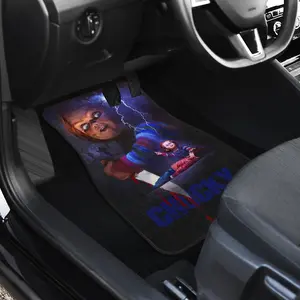 Chucky Thunder Horror Film Halloween Car Floor Mats Horror Movie Car Accessories Full Set 4- Front & Rear Car Floor Mats