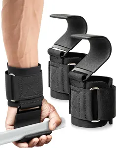 Weight Lifting Hooks (Pair), Lifting Wrist Straps For Deadlifts, Pull Ups & Shrugs, 600 Lbs(272 kg) Capacity Wristband with Thick Padding, Heavy Duty Gym Workout Grips Straps for Men and Women,Summervibes