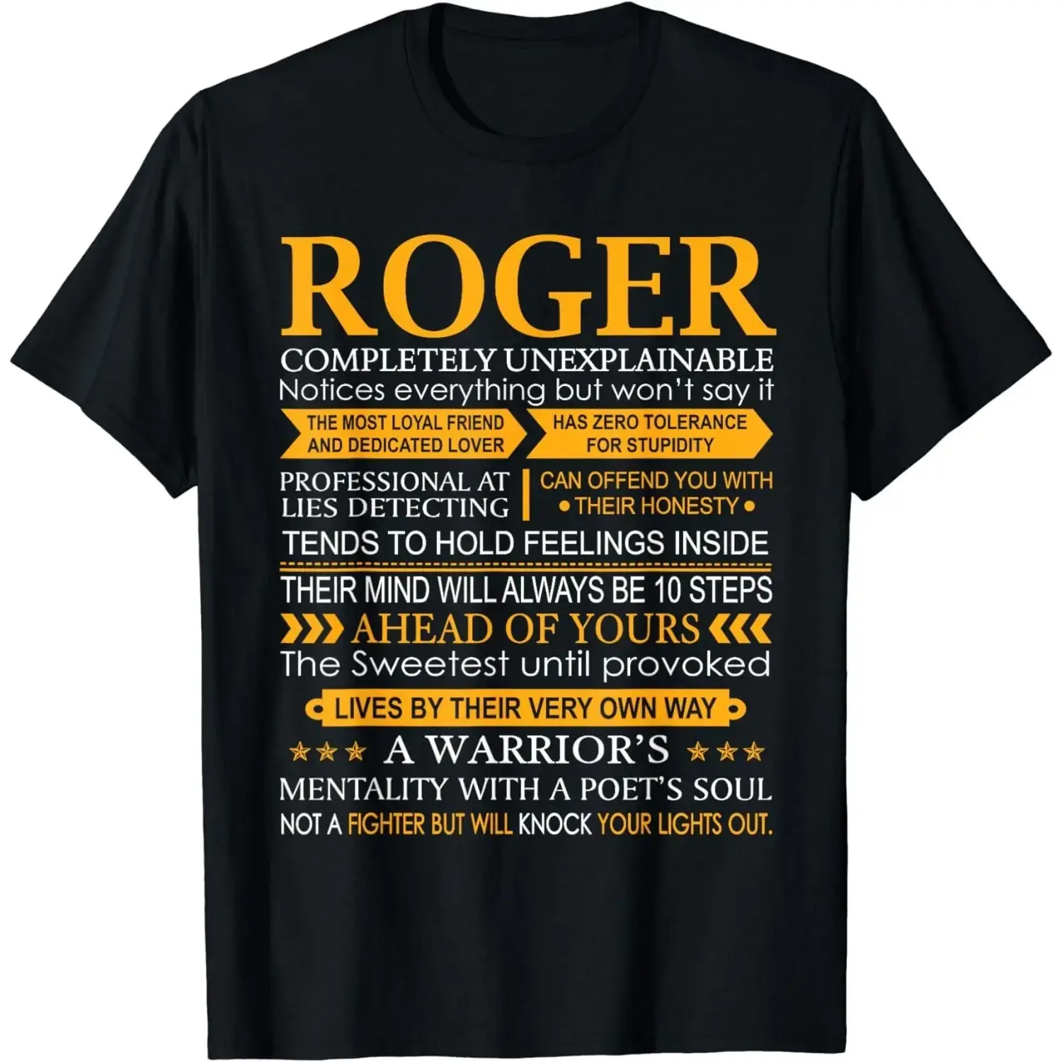 Roger First Name Shirt - Funny Roger Gift Unisex T-Shirt