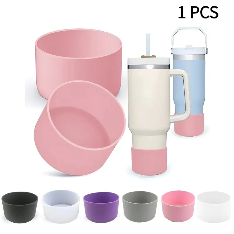 Premium Silicone Cup Boot (1 Piece) - Non - slip Solution for 40oz, 30oz & 20oz Flat - bottomed Water Cups & Tumbler from Stanley/Hydro Flask/Simple Modern/Yeti/Owala - Perfect Drinkware Accessory for Home Kitchen Beverage Protector