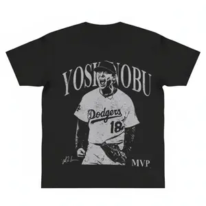 oversize Yoshinobu Baseball Mvp dodgers baseball LA Shirt y2k cotton fashion Streetwear Shortsleeve Casual Tee Precious  Top Trending Gift for baseball Fans