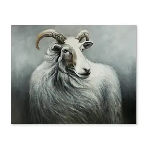 360 stand Rustic Polyester Placemat & Coasters, 14x18 in. Tableware with Cashmere Goat Print, Stain-Proof Fabric, Rustic Charm for Farmhouse Home Decor, Coasters Home Decor, Coasters For Drinks