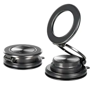 360-Degree Rotatable Vacuum Suction Phone Holder, Compact Car Mount with Magnetic Windshield Stability, Multifunctional Cars Accessories,summervibes Aluminium Automatic Smartphone Cellphone