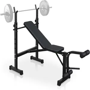 Adjustable Weight Bench Set,Bench Press with Squat Rack, for Home Gym, Workout Bench with Preacher Curl Pad and Leg Developer