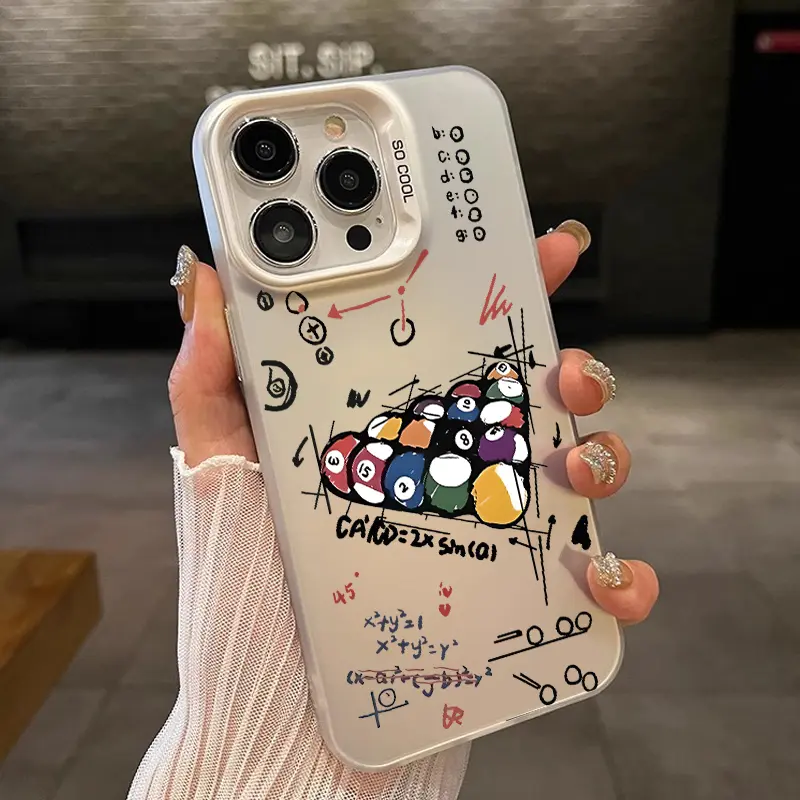 Billiard Case for iPhone17/ 16 15 14 Pro Max 13 12 11 XR XS Plus Shockproof Drop Protection Durable PC Smartphone Cover
