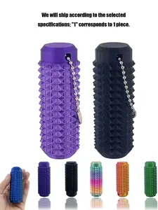 Little Ouchies Fidget, Pocket Mini Fidget Toy for Adults, Pain Stim Fidget, 3D Printed Venting Key Pendant, 1pcs Spiky Grippie Stim Keychain for Anxiety Relief Positive, Novelty Gifts for Friends, Stress Relieving Accessory