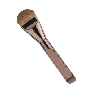 Angled Powder Brush for Face Makeup — Slanted Top for Blending Liquids and Creams