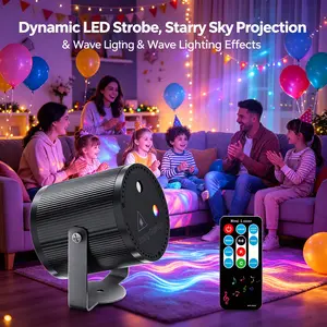 1pc LED Laser Light - Red & Green CylindricalDesign for KTV Bars & Private Rooms - RemoteControl - Gift for Home Audio & VideoEnthusiasts - Christmas & HalloweenAtmosphere - Ocean Projector Disco Ball