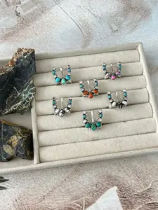 Handmade Sterling Silver Multi Stone Adjustable Buckle Ring " Signed Nizhoni"