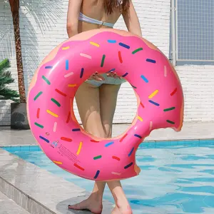 Donut Swim Ring, Summer Pool Float, Beach and Pool Swimming Aid, Water Safety Gear, Pool Party Beach Toy, Fun and Safe Floating Device