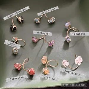 Healing gemstone rings