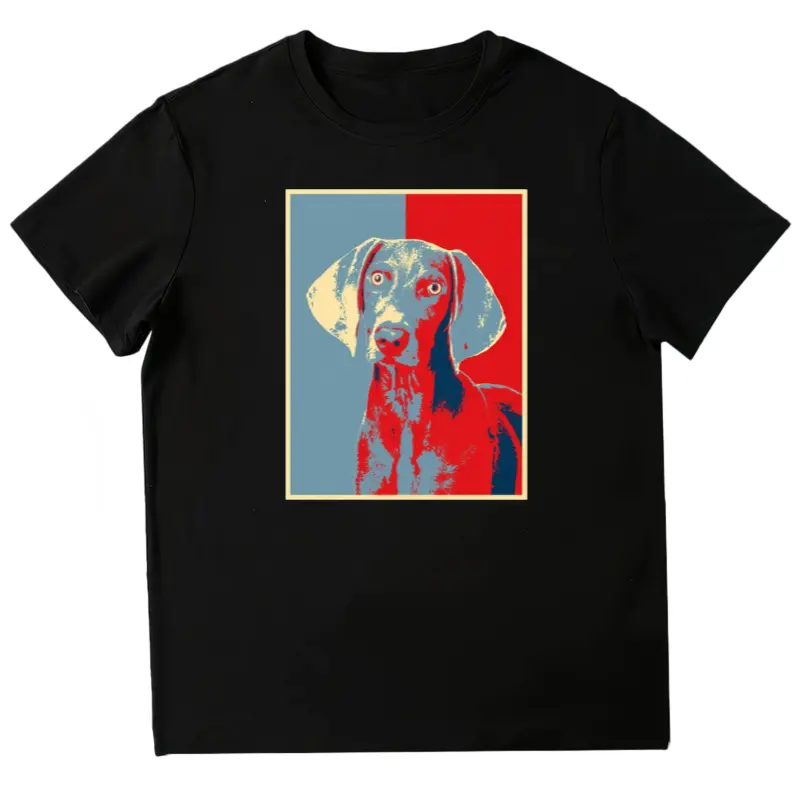 Dog Artwork Weim - Vintage Silhouette Weimaraner T-Shirt