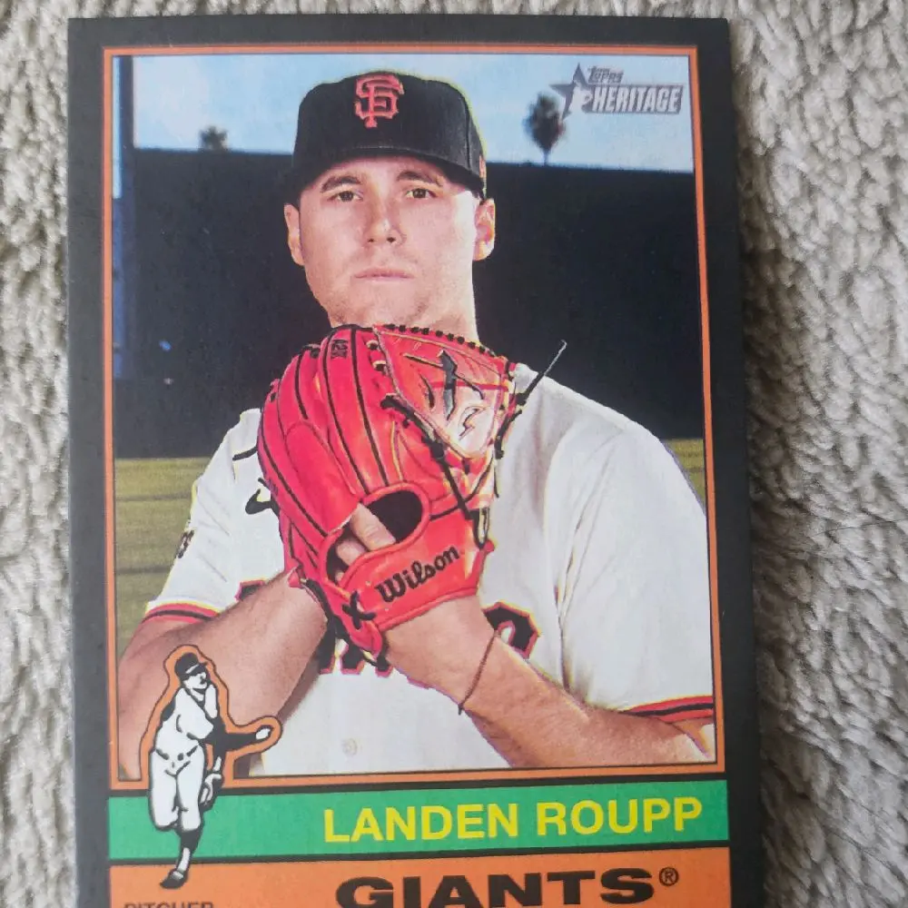 Landen Roup Giants Baseball Card - Topps Heritage Series - Pitcher Trading Card - Collectible Sports Memorabilia