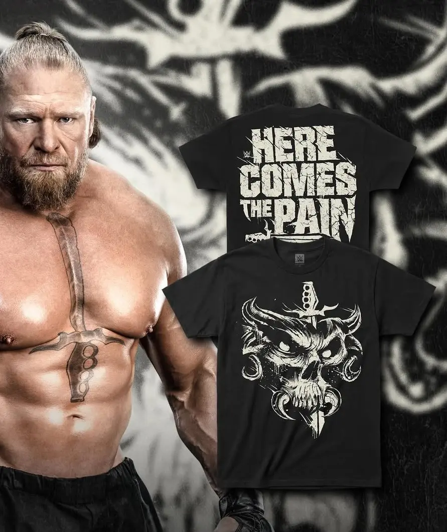 Brock Lesnar Here Comes The Pain T-Shirt , Vintage Brock Lesnar WW.E Graphics Tee, Gift For Fan, For Men And Women
