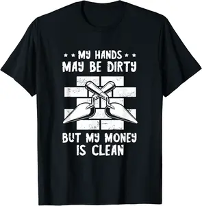 Dirty Hands Brick Mason Masonry Construction Bricklayer T-Shirt - Luciaodrioz Shop 36B0C7PR9K7X