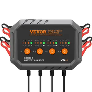 VEVOR Smart Battery Charger, 20-Amp, Lithium LiFePO4 Lead-Acid (AGM/ Gel/ SLA) Car Battery Charger with LCD Display, Trickle Charger Maintainer Desulfator for Boat Motorcycle Lawn Mower Deep CycleVEVOR Super Brand Day