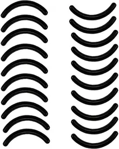 20pcs Universal Soft Silicone Eyelash Curler Replacement Pads Refill Pads for Eyelash Curler - Black