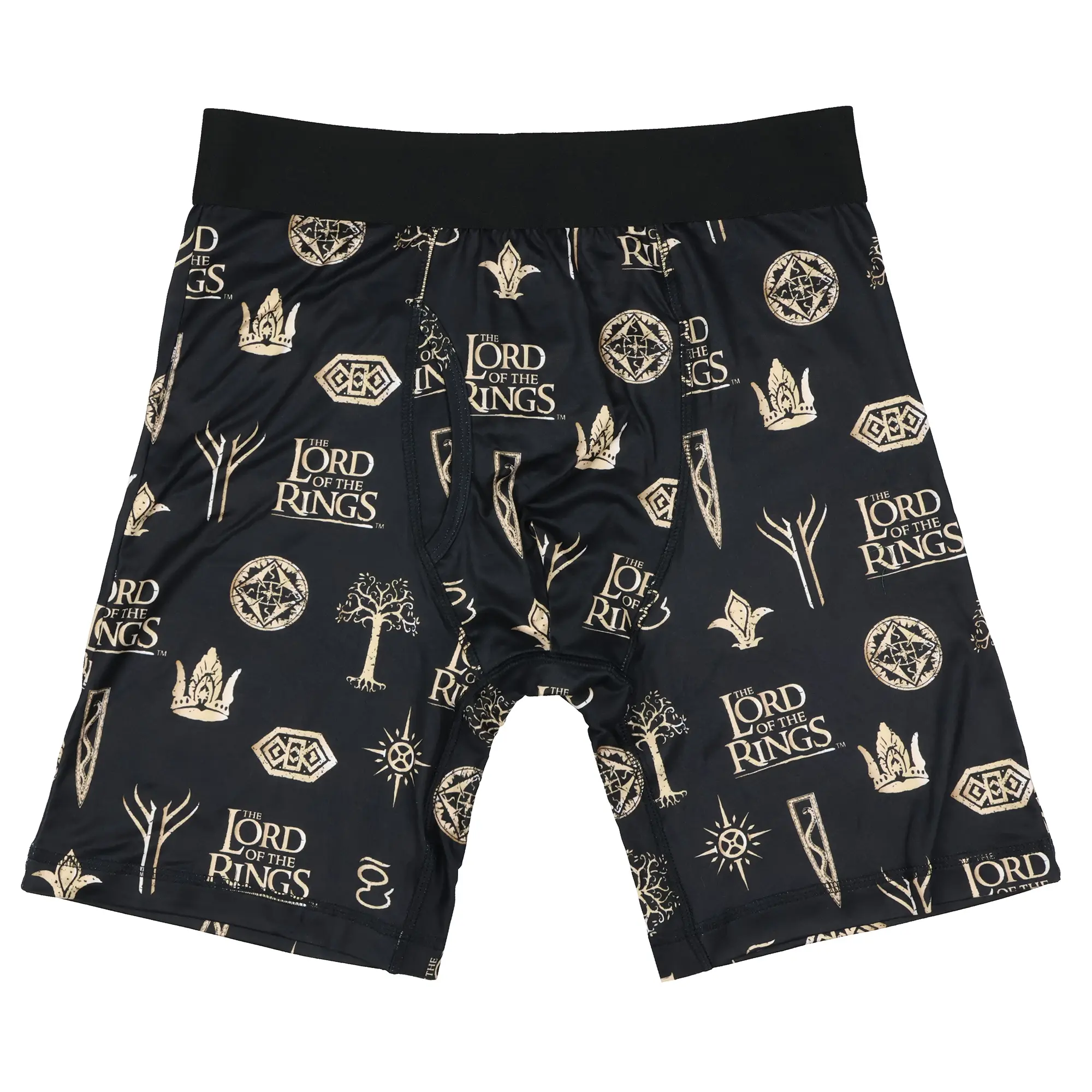The Lord of The Rings Boxer Briefs Men's LOTR All-Over Symbols Design Long Leg Adult Underwear