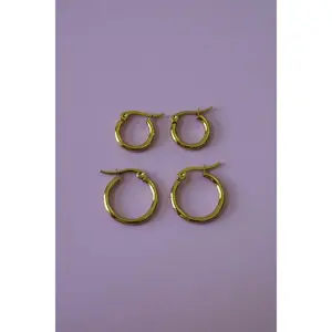 Gold Huggies In 2 Sizes