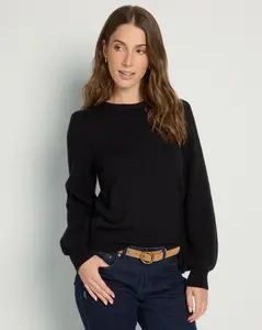 Pacific Puff Shoulder Crew Neck Sweater