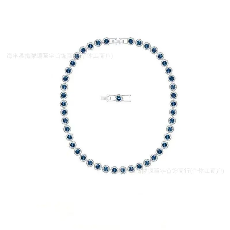 Blue Crystal Roman Necklace