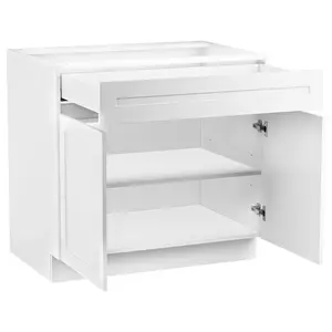 VEVOR Shaker Base Cabinet 30" W x 24" D x 34.5" H Ready to Assemble with Drawer White