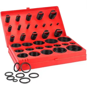 O-ring Kit, Heavy Duty Nitrile Rubber O Ring Assortment Set, Hardware, Suitable for Various Car Repair, Plumbing, Pressure Washer, Air Or Gas Sealing Connections Faucet