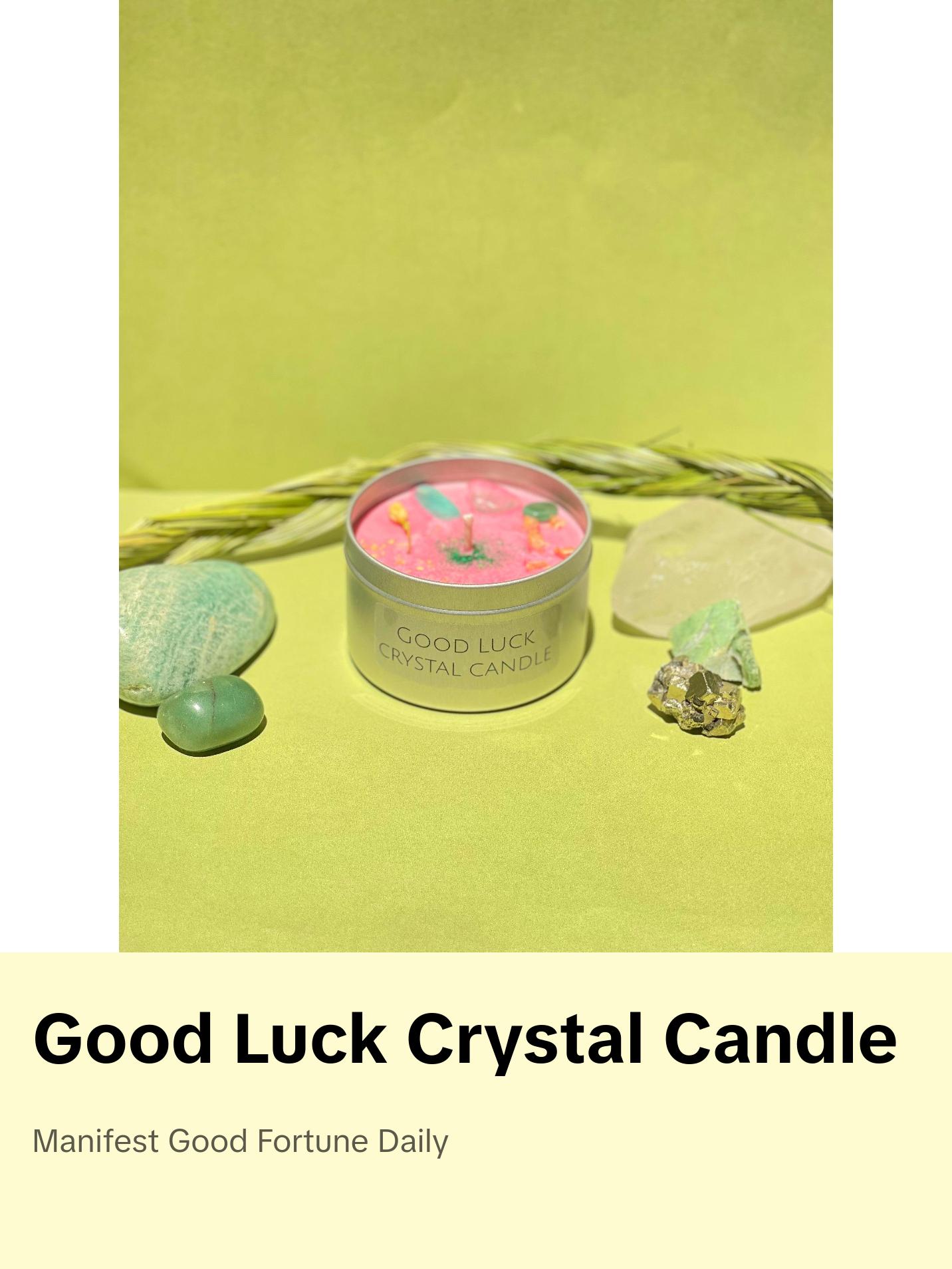Good Luck Crystal Candle