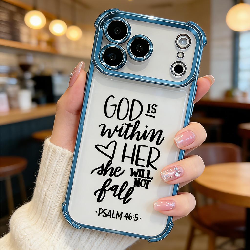 God Is Within Her iPhone Case Psalm 46:5 for iPhone 11 12 13 14 15 16 17 Pro Max Plus Air Minimalist Christian Cover DDSJ-260407022