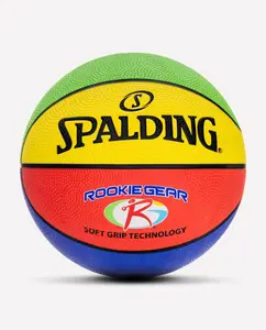 Spalding 71144 Rookie Gear Soft Grip Multi Colored Youth Basketball 27.5-inch