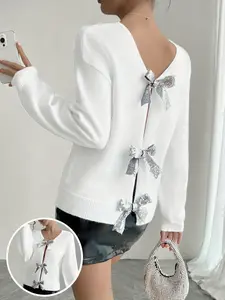 New Women's Fashion Butterfly Knit Sweater, Two-Sided Wearable, Stylish Knitted Top for All Seasons, Trendy Apparel for Everyday Wear