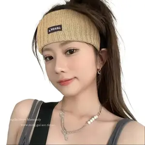 4PCS Knit Ear Warmer Headband for Women Sweet-Style Solid Color Winter Accessory Fashionable Sports Headwear Autumn Winter