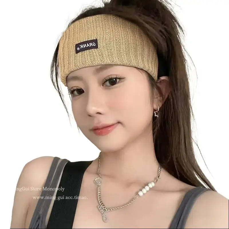 Women's 4PCS Knit Elastic Ear Warmer Headbands - Sweet Solid Color Athleisure Sporty Headbands on Forehead, Warm Winter Accessory for Sports & Outdoor Use, Elastic Headband