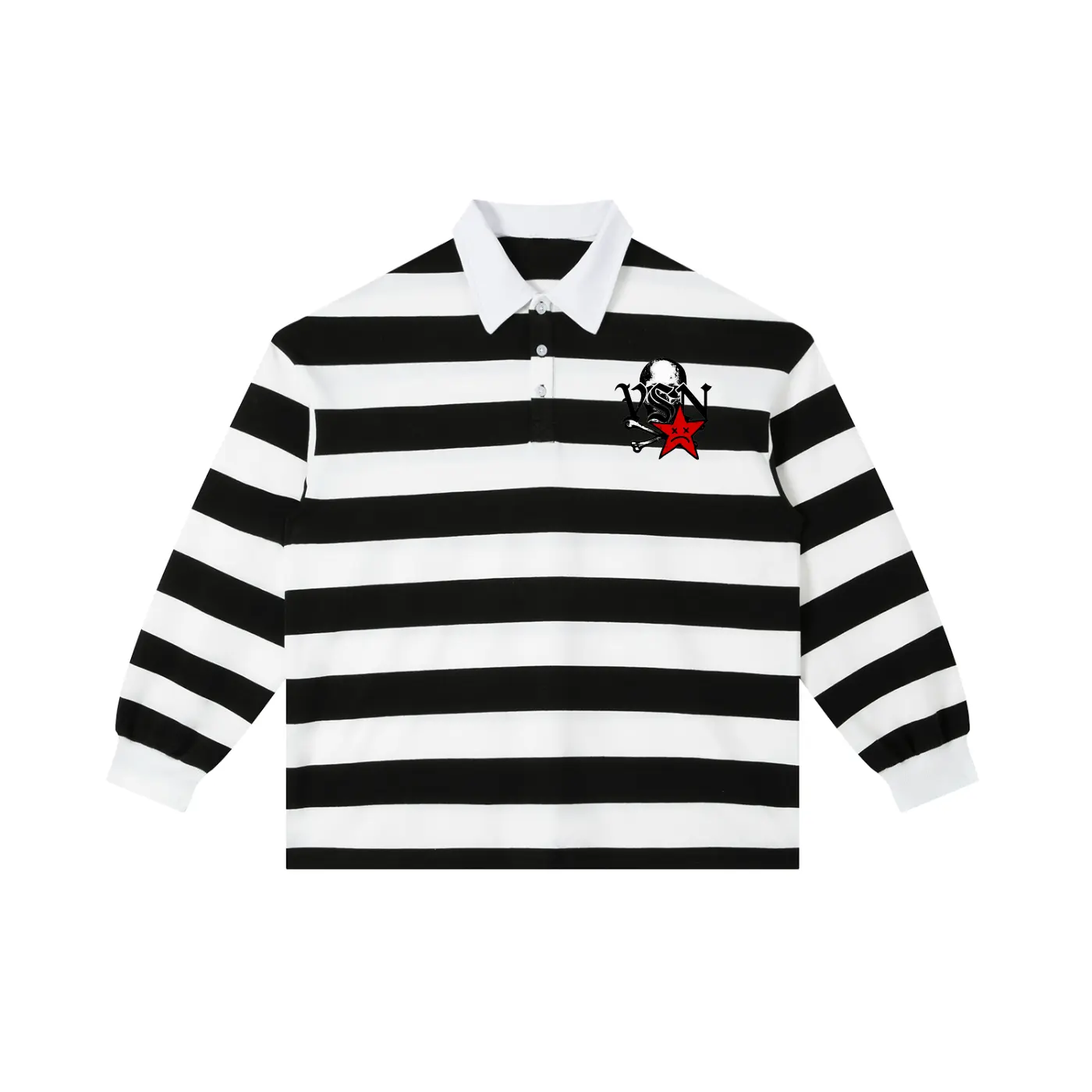 Men VSN Logo Stripe Polo Shirt