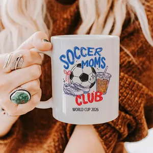 Soccer Mom Club Mug, Football Season Gift, World Cup Gift For Mother, Mama Soccer Mugs Double-Sided Coffee