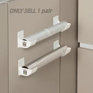 2-Pack Wall-Mounted Storage Hangers, Durable Trash Bag & Wrap Holder, Compact Design for Closet, Pantry, Kitchen, Elegant & Long-Lasting