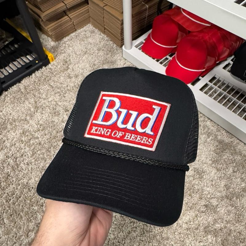 BUD Vintage Style Camo Otto Adjustable Snap Trucker Snapback King Of Beers