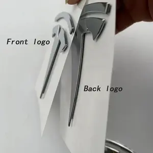For Tesla Model 3 Mode Y Zinc Alloy Car Front Hood Logo Sticker Styling Auto Body Rear Trunk Emblem with Radian Accessories