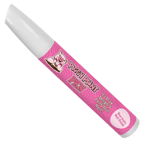 Kids' Non-Toxic Pink Marker-Tip Nail Polish Pen - Ease of DIY Nails at Home, Drawing; Shake Before Use