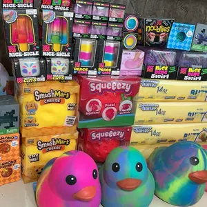 Squeeze Fuzz Ball Stress Relief Toy - Durable Silicone, Portable Tactile Sensory Play Toy with Fidget Stones for Anxiety Relief Products